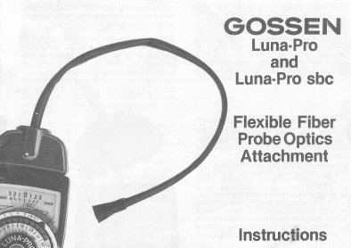 Gossen Flexable Fiber Probe Light Meter