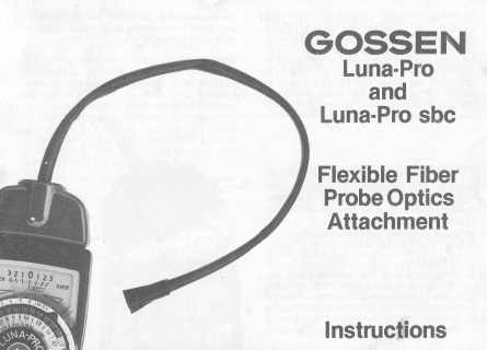 Gossen Light Meter Accessories