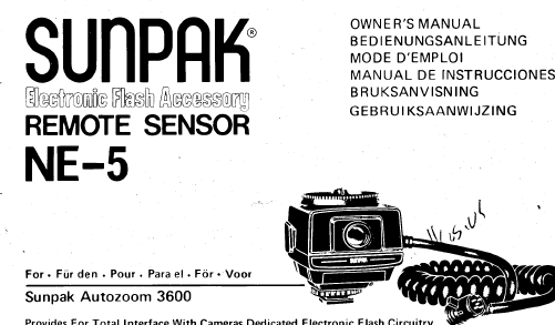 Sunpak Remote Sensor NE-5 flash units