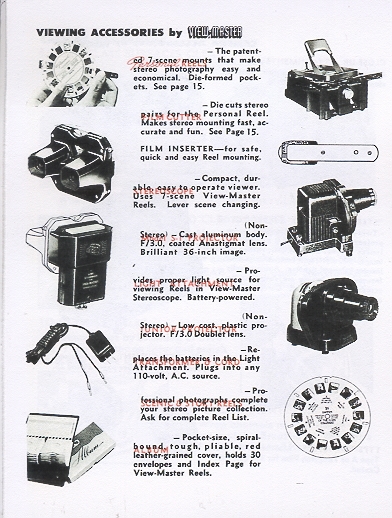 Viewmaster Stereo accessories