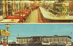 Historic Flemington N.J. post cards - Flemington Circle diner -1950s