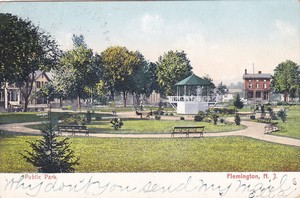 Historic Flemington N.J. post cards - Flemington Public Park